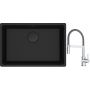 Franke Maris MRG 110-62 zlewozmywak 62x40 cm Fragranite czarny mat z baterią kuchenną Lina chrom/szary (1250697758, 1150626087) zdj.1