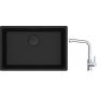 Franke Maris MRG 110-62 zlewozmywak 62x40 cm Fragranite czarny mat z baterią kuchenną Lina chrom (1250697758, 1150712420) zdj.1