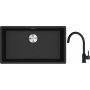 Franke Maris MRG 110-72 zlewozmywak 72x40 cm Fragranite onyx z baterią kuchenną Lina czarny mat (1250687261, 1150626019) zdj.1