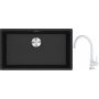 Franke Maris MRG 110-72 zlewozmywak 72x40 cm Fragranite onyx z baterią kuchenną Lina biały polarny (1250687261, 1150626024) zdj.1