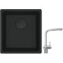 Franke Maris MRG 110-37 zlewozmywak 40x37 cm Fragranit + czarny mat z baterią kuchenną Atlas Neo Sensor stal szlachetna (1250697760, 1150625523) zdj.1