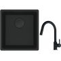 Franke Maris MRG 110-37 zlewozmywak 40x37 cm Fragranit + czarny mat z baterią kuchenną Lina onyx (1250697760, 1150626055) zdj.1