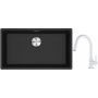 Franke Maris MRG 110-72 zlewozmywak 72x40 cm Fragranite onyx z baterią kuchenną Lina biały polarny (1250687261, 1150626081) zdj.1