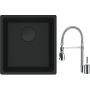 Franke Maris MRG 110-37 zlewozmywak 40x37 cm Fragranit + czarny mat z baterią kuchenną Sentinel chrom (1250697760, 1150029591) zdj.1