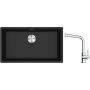 Franke Maris MRG 110-72 zlewozmywak 72x40 cm Fragranite onyx z baterią kuchenną Lina chrom (1250687261, 1150693230) zdj.1