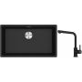 Franke Maris MRG 110-72 zlewozmywak 72x40 cm Fragranite onyx z baterią kuchenną Lina czarny mat (1250687261, 1150712435) zdj.1