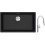 Franke Maris MRG 110-72 zlewozmywak 72x40 cm Fragranite onyx z baterią kuchenną Pescara L Slide-In chrom (1250687261, 1150538940) zdj.1