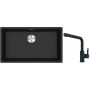 Franke Maris MRG 110-72 zlewozmywak 72x40 cm Fragranite onyx z baterią kuchenną Urban czarny mat (1250687261, 1150627523) zdj.1
