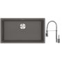 Franke Maris MRG 110-72 zlewozmywak 72x40 cm Fragranite kamienny szary z baterią kuchenną Sentinel chrom (1250687262, 1150029591) zdj.1