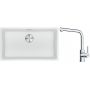Franke Maris MRG 110-72 zlewozmywak 72x40 cm Fragranite biały polarny z baterią kuchenną Lina chrom (1250687263, 1150712420) zdj.1