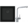 Franke Maris MRG 110-37 zlewozmywak 40x37 cm Fragranit + czarny mat z baterią kuchenną Atlas Neo Sensor stal szlachetna (1250697760, 1150625523) zdj.1