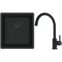 Franke Maris MRG 110-37 zlewozmywak 40x37 cm Fragranit + czarny mat z baterią kuchenną Lina (1250697760, 1150626019) zdj.1