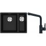 Franke Maris MRG 160-34-15SBR zlewozmywak 52x40 cm Fragranite onyx z baterią kuchenną Urban czarny mat (1250687265, 1150627523) zdj.1