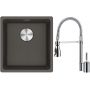 Franke Maris MRG 110-37 zlewozmywak granitowy 43x40 cm łupkowy szary z baterią kuchenną Sentinel chrom (1250716374, 1150029591) zdj.1