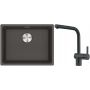 Franke Maris MRG 110-52 zlewozmywak granitowy 55,3x43,3 cm łupkowy szary z baterią kuchenną Atlas czarna stal szlachetna (1250716375, 1150550427) zdj.1