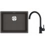 Franke Maris MRG 110-52 zlewozmywak granitowy 55,3x43,3 cm łupkowy szary z baterią kuchenną Lina czarny mat (1250716375, 1150626019) zdj.1