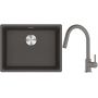 Franke Maris MRG 110-52 zlewozmywak granitowy 55,3x43,3 cm łupkowy szary z baterią kuchenną Lina kamienny szary (1250716375, 1150626057) zdj.1