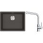 Franke Maris MRG 110-52 zlewozmywak granitowy 55,3x43,3 cm łupkowy szary z baterią kuchenną Lina chrom (1250716375, 1150693230) zdj.1