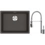 Franke Maris MRG 110-52 zlewozmywak granitowy 55,3x43,3 cm łupkowy szary z baterią kuchenną Sentinel chrom (1250716375, 1150029591) zdj.1