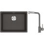 Franke Maris MRG 110-52 zlewozmywak granitowy 55,3x43,3 cm łupkowy szary z baterią kuchenną Sirius Side chrom (1250716375, 1150668280) zdj.1