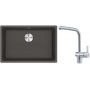 Franke Maris MRG 110-62 zlewozmywak granitowy 65,3x43,3 cm łupkowy szary z baterią kuchenną Atlas stal szlachetna (1250716376, 1150521439) zdj.1