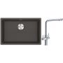 Franke Maris zlewozmywak granitowy 65,3x43,3 cm łupkowy szary z baterią kuchenną Neptune Clear Water chrom (1250716376, 1150370689) zdj.1