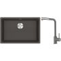 Franke Maris zlewozmywak granitowy 65,3x43,3 cm łupkowy szary z baterią kuchenną Sirius Side chrom (1250716376, 1150668280) zdj.1