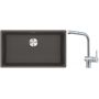 Franke Maris MRG 110-72 zlewozmywak granitowy 75,3x43,3 cm szary/grafitowy/onyx z baterią kuchenną Atlas stal szlachetna (1250716377, 1150521439) zdj.1