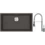 Franke Maris MRG 110-72 zlewozmywak granitowy 75,3x43,3 cm szary/grafitowy/onyx z baterią kuchenną Sentinel chrom (1250716377, 1150029591) zdj.1