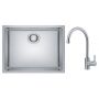 Zestaw Franke Maris zlewozmywak stalowy 50x40 cm z baterią kuchenną Eos Neo jedwab/ stal szlachetna (1220543996, 1150590044) zdj.1