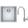 Zestaw Franke Maris zlewozmywak stalowy 40x40 cm z bateriąkuchenną Eos Neo stal szczotkowana/ stal szlachetna (1220543995, 1150590045) zdj.1