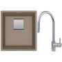 Franke Kanon KNG 110-37 zlewozmywak 37x42 cm Fragranite cappuccino z baterią kuchenną Eos Neo stal szlachetna (1250528629, 1150590045) zdj.1