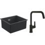 Zestaw Grohe K700 zlewozmywak granitowy 45,7x40,6 cm z baterią kuchenną Start (31653AP0, 304702430) zdj.1