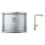 Zestaw Grohe K700 zlewozmywak stalowy z baterią kuchenną Essence stal (31726SD0, 30270DC0) zdj.1
