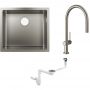 Zestaw Hansgrohe S71 S719-U500 zlewozmywak stalowy z baterią Talis M54 i syfon (43427800, 72803800, 43921800) zdj.1