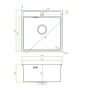 Laveo Besos zlewozmywak stalowy 49x48 cm stal SLB_210T zdj.2