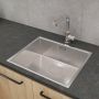 Oltens Hydda zlewozmywak stalowy 54x44 cm 1 komorowy stal szlachetna polerowana 71104100 zdj.6