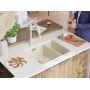 Primagran Duo Slim zlewozmywak granitowy 56x47 cm beżowy MLDKB-X0#N zdj.4