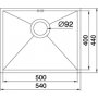 Pyramis Tetragon zlewozmywak stalowy 50x40 cm stal szczotkowana 100090401 zdj.2