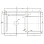 Pyramis Korfu 1B 1D zlewozmywak 78x46 cm Pyragranit szary beton 070061301 zdj.2