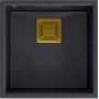 Quadron David 40 zlewozmywak 42x42 cm GraniteQ black diamond/złoty HQD4242U8-G1 zdj.1