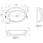 Vayer Boomerang umywalka 60x43 cm nablatowa owalna biała 060.043.012.3-4.0.3.0.0 zdj.2