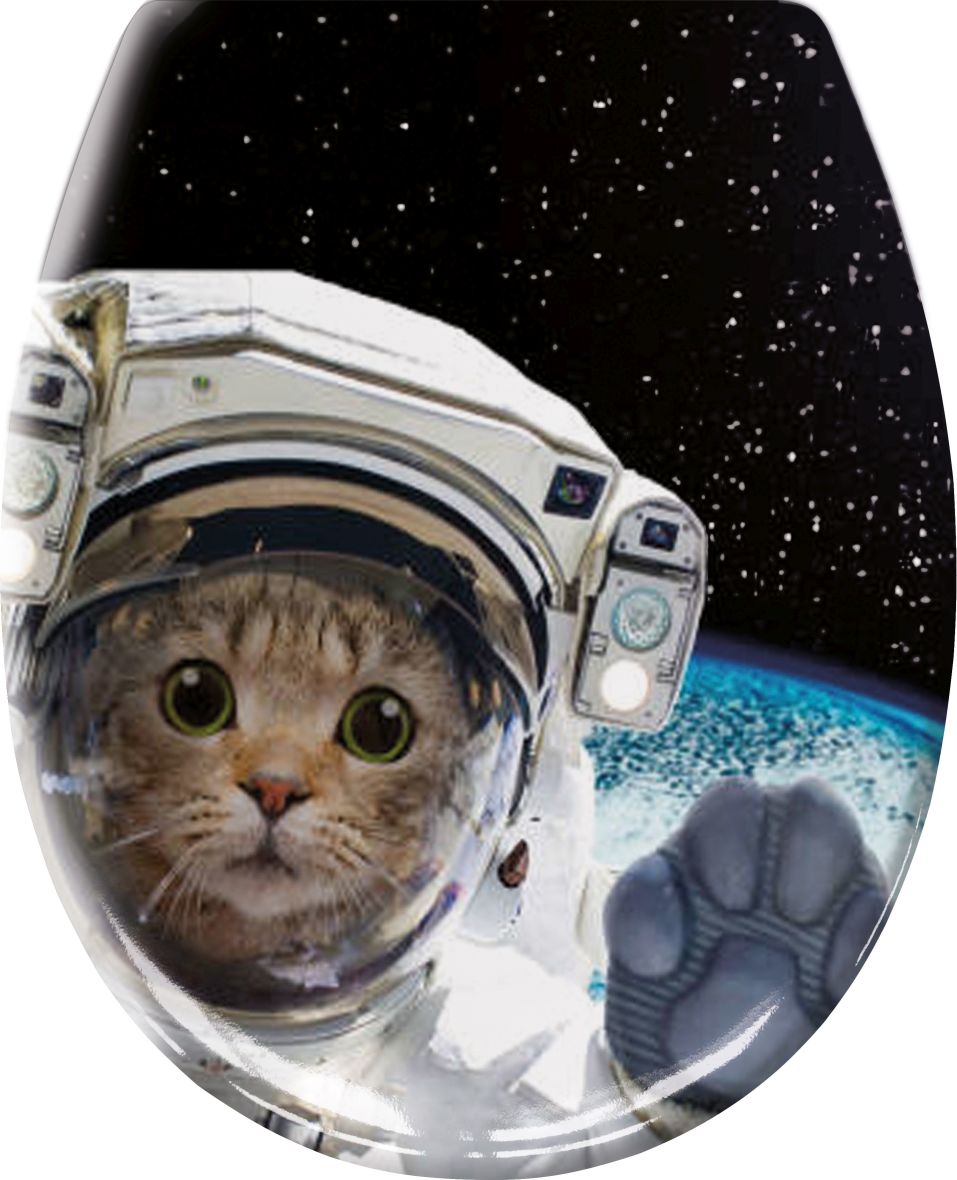 Kleine Wolke Cosmo Cat deska sedesowa uniwersalna wolnoopadająca kot w kosmosie 1855148075