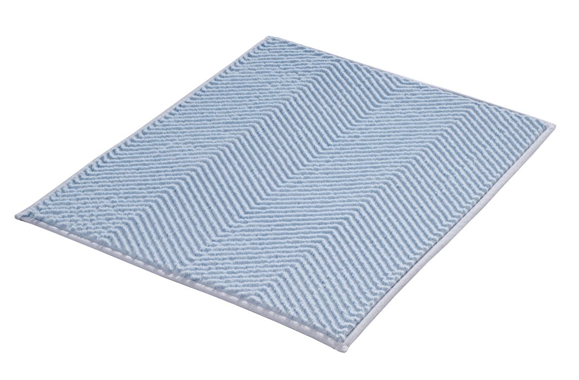 Kleine Wolke Zigzag dywanik łazienkowy 60x50 cm niebieski 9178738433