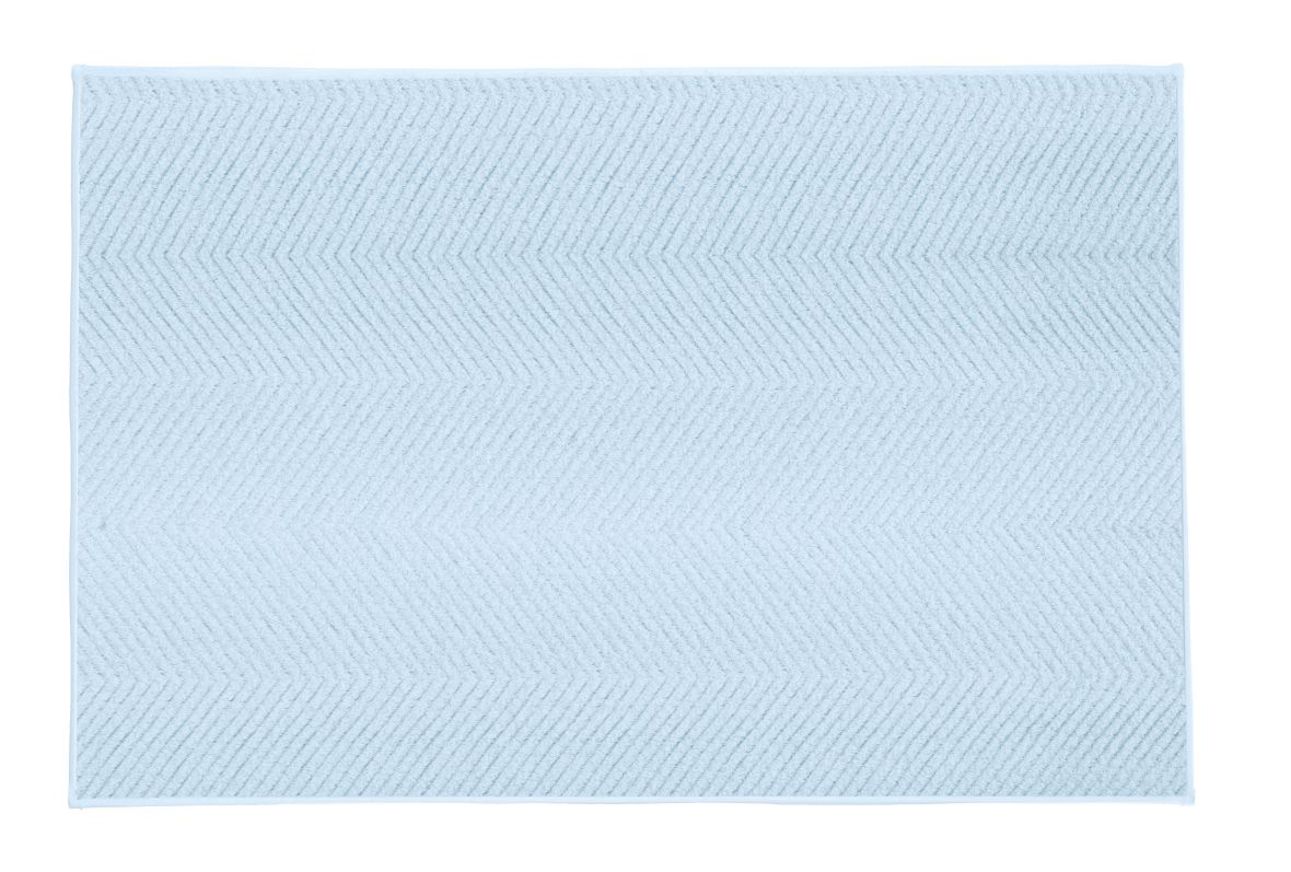 Kleine Wolke Zigzag dywanik łazienkowy 90x60 cm niebieski 9178738519