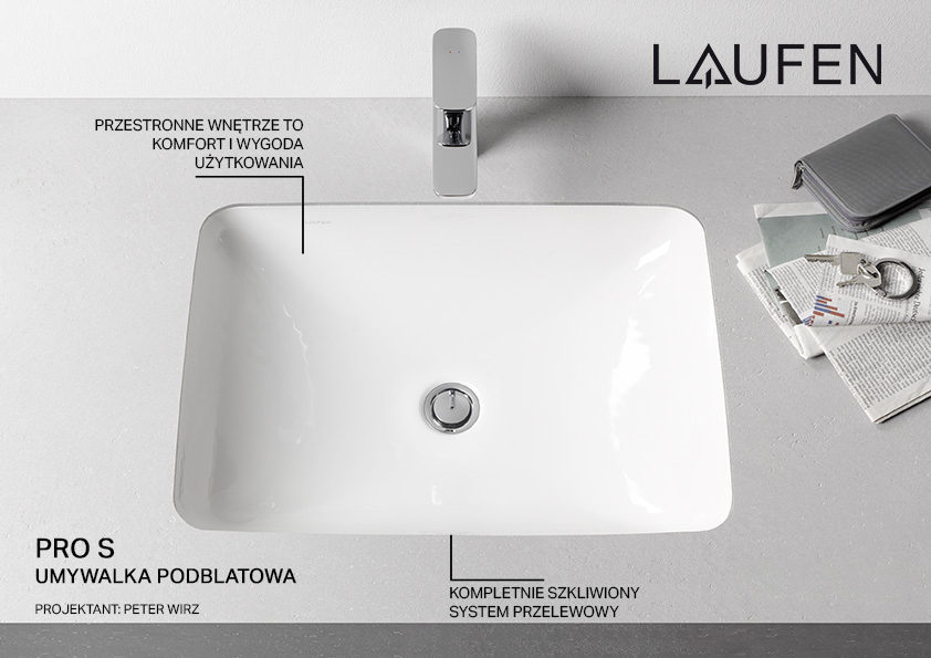 Laufen Pro S umywalka 55x38 cm podblatowa biała H8119630001091
