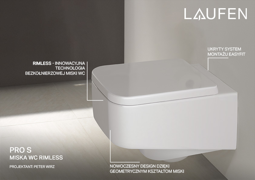 Laufen Pro S miska WC wisząca Rimless biała H8209620000001