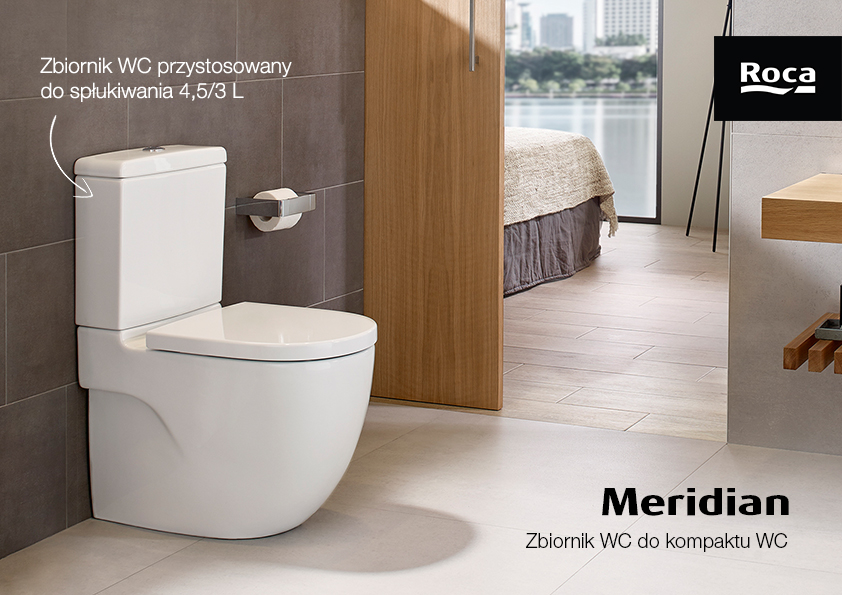 Roca Meridian Rimless miska WC kompakt stojąca biała A34224L000