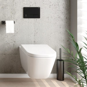 Zestaw Oltens Hadsel miska wisząca PureRim z powłoką SmartClean z deską wolnoopadającą twardą biała 42540000