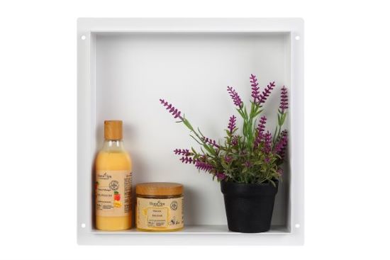 Balneo Wall-Box No Rim White półka wnękowa 30x30x7 cm biała OB-WH1-NR